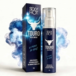 Spray Retardande e Potencializador de Ereção Touro Blue Energy Beijável 15g