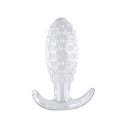 Foto do Produto Plug Anal em Jelly Texturizado com Base 12 x 4cm Transparente