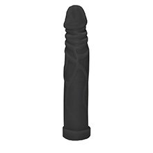 Foto do Produto Pênis Realístico Feito em PVC Flexível Tall 17,5 x 3,25cm Preto