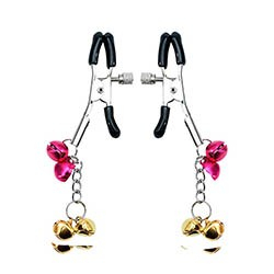 Foto do Produto Prendedor de Mamilo Ajust�vel com Sino Pink e Dourado