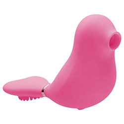 Vibrador para Clit�ris em Silicone Recarreg�vel com 10 Pulsa��es e 10 Vibra��es Passarinho Rosa