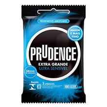 Preservativo Prudence Extra Grande Ultra Sensível 3 Unidades