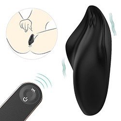 Calcinha Vibratória Recarregável em Silicone 9 Vibrações e Controle sem Fio Manta Preto