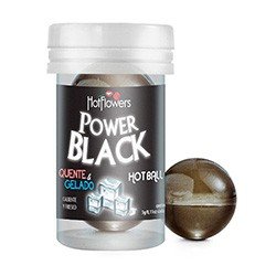Foto do Produto Bolinha de Óleo Corporal Esquenta e Esfria Power Black Aroma de Menta 3ml