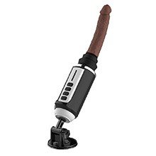 Foto do Produto Máquina de Sexo com Aquecimento 7 Vibrações Vai e Vem Recarregável Wolverine Preto