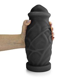 Foto do Produto P�nis Gigante e Grosso Cogumelo - Dildo em PVC Flex�vel 23 x 8,8cm Preto