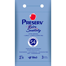 Preservativo Preserv Extra Sensitivity com 3 unidades