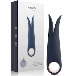 Vibrador Feminino Recarregável em Silicone com 10 Vibrações Crazy Azul