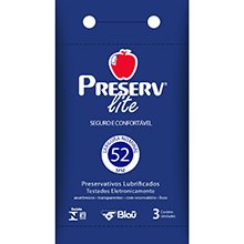 Foto do Produto Preservativo Preserv Lite Lados Paralelos com �leo de Silicone com 3 unidades