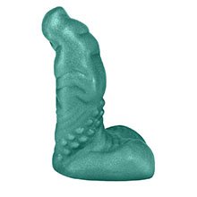 Foto do Produto Pênis Feito em PVC Flexível com Escroto Goodzilla 20 x 6,5cm Verde Cintilante