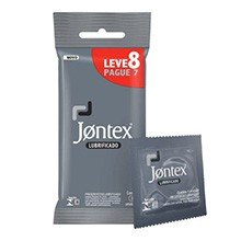 Preservativo Jontex Lubrificado Tradicional Pague 7 Leve 8 Unidades