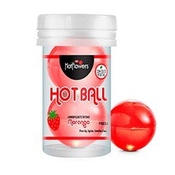 Foto do Produto Bolinha de Óleo Corporal Lubrificação Íntima com Óleo Vegetal Aroma de Morango 3ml