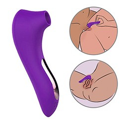 Pulsador de Clitóris Recarregável em Silicone Toque Aveludado com 10 Pulsações Roxo