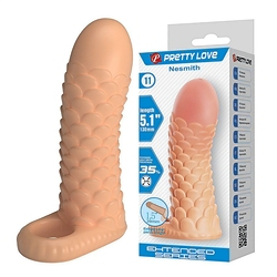 Capa Peniana com Extensor Interno de 3,9cm e Anel Escrotal 13 x 4,2cm Roderic Bege