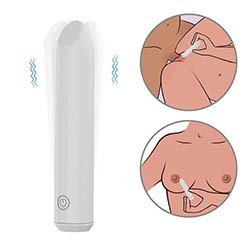 Vibrador Bullet Recarregável em Silicone com 10 Vibrações Nero Branco