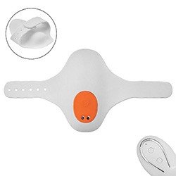 Foto do Produto Calcinha Vibrat�ria Recarreg�vel em Silicone com 10 Vibra��es e Controle sem Fio Branca
