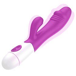 Foto do Produto Vibrador Duplo Recarregável em Silicone 30 Vibrações Sime 2 Pink