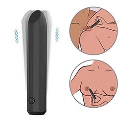 Vibrador Bullet Recarregável em Silicone com 10 Vibrações Nero Preto