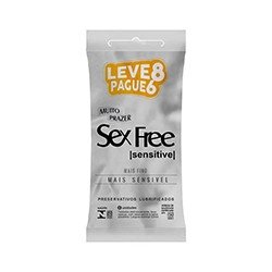 Foto do Produto Preservativo (Camisinha) SENSITIVE 52mm Mais Fino e Mais Sens�vel Liso e Opaco com 8 Unidades