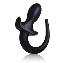 Plug Anal com Rabo Dog Tail P6 Preto