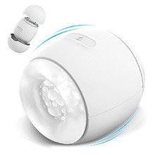 Foto do Produto Masturbador Masculino em Silicone com 9 Pulsações Recarregável Pandora Branco