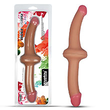 Foto do Produto P�nis Duas Pontas Havaiano Flex�vel Holy Dong 32 x 3,3cm Bege