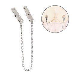 Foto do Produto Prendedor de Mamilo em Metal sem Regulagem para Pr�tica de Nipple Play Prata