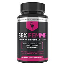 Foto do Produto Suplemento Afrodis�aco Mineral e Vitam�nico Feminino Sex Femme 60 C�psulas