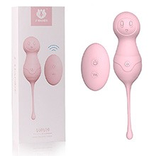 Bola de Pomparismo em Silicone com 9 Vibra��es Recarreg�vel e Controle sem Fio Vava Rosa