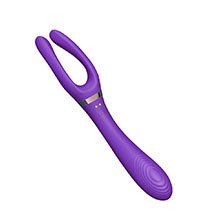 Vibrador Masculino em Silicone Recarregável com 9 Vibrações Roxo