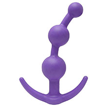 Foto do Produto Plug Anal Massageador Balls em Silicone 13cm x 3cm Roxo