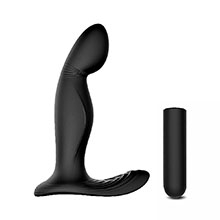Estimulador de Próstata em Silicone Recarregável com 9 Vibrações Zeus Preto