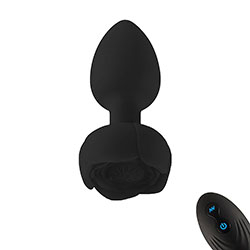 Foto do Produto Plug Anal com Vibrador em Silicone Recarreg�vel 10 Vibra��es e Controle sem Fio Preto