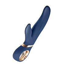 Foto do Produto Vibrador Duplo em Silicone Recarregável com 13 Vibrações Lyla Azul