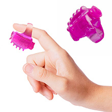 Foto do Produto Estimulador Dedeira em Silicone com Anel para o Dedo Rosa