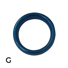Anel Peniano em Aço Prolongador de Ereção 5,0cm Tamanho G Azul