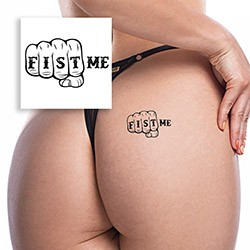 Foto do Produto Tatuagem Tempor�ria Sensual Sexy FIST ME Preta