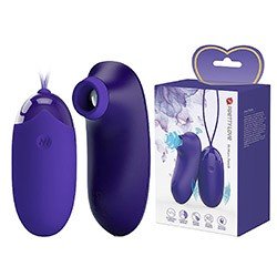 Vibrador Bullet Recarregável 12 Vibrações e 4 Pulsações Controle sem Fio 2 em 1 Orthus-Youth Roxo