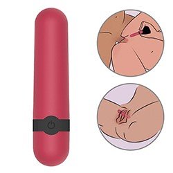 Vibrador Bullet Recarregável em Silicone com 10 Vibrações Vinho