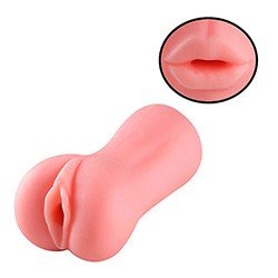 Masturbador Boca e Vagina em Cyberskin Cris Bege