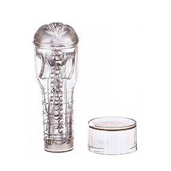 Mastubador Disfarçado Masculino em ABS Vagina Formato Lanterna Transparente