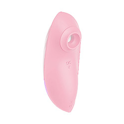 Pulsador de Clitóris Recarregável em Silicone e ABS (Plástico) 12 Pulsações Bean Rosa