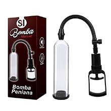 Foto do Produto Bomba Peniana Manual de 18,5cm com Bocal de Silicone Transparente