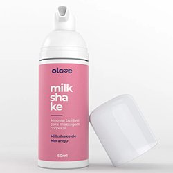 Foto do Produto Mousse para Massagem Sensual Beij�vel com Aroma e Sabor Milkshake Olove 50ml