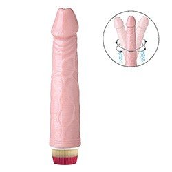 Foto do Produto Pênis Realístico em Jelly com Vibrador Multivelocidade e Rotação 22 x 4,3cm Swing Bege