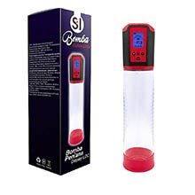 Foto do Produto Bomba Peniana Automática Recarregável com 8 Modos de Vibração e Painel LCD Vermelho