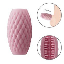 Foto do Produto Masturbador Masculino Vazado em Silicone com Cerdas Massageadoras Athena Eros Pink