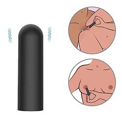 Vibrador Bullet Recarregável em ABS Plástico Rígido com 10 Vibrações Preto