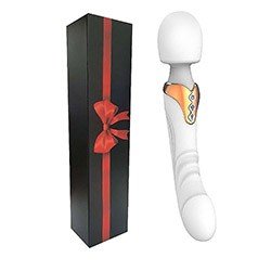 Foto do Produto Massageador Er�tico Flex�vel Recarreg�vel em Silicone 10 Vibra��es Formato de P�nis Long Branco