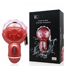 Foto do Produto Vibrador Duplo em Silicone e ABS Simulador de Sexo Oral com 12 Velocidades e 6 Vibrações Rosa